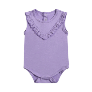 Body Violeta Volados (sin mangas, bambú)