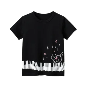 Remera Gata Pianista | Petit Urban